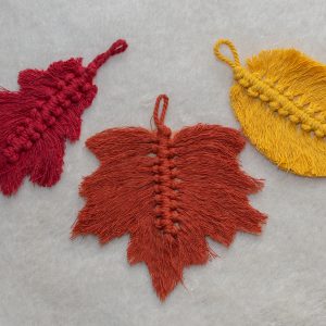 Macrame Leaves - Autumn Colours