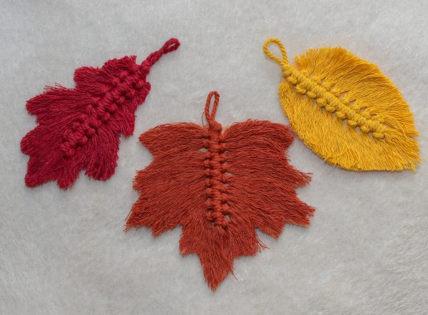 Macrame Leaves - Autumn Colours